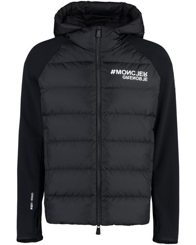 3 MONCLER GRENOBLE Cardigan With Padded Front Panel - Black
