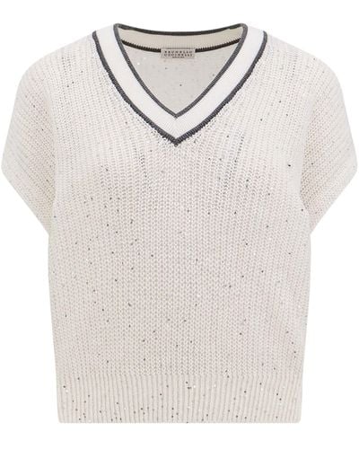 Brunello Cucinelli Jumper - White