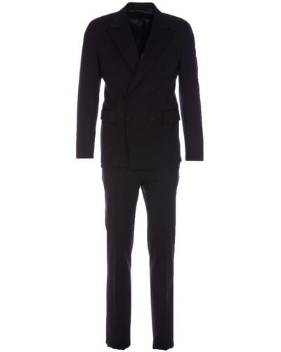 Brian Dales Double Breasted Two-Piece Tailored Suit - Black