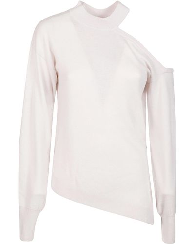 IRO Heleni Asymmetrical Cut-Out Sweater - White