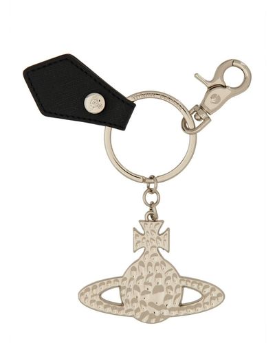 Vivienne Westwood Keychain "Orb" Hammered - Black