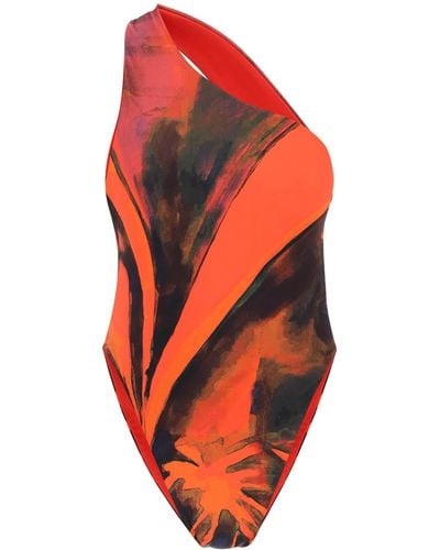 Louisa Ballou Plunge One-piece Swimsuit - Orange