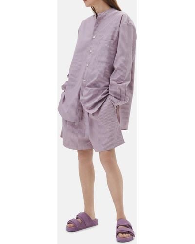 Birkenstock Poplin Pajamas Shirt - Purple