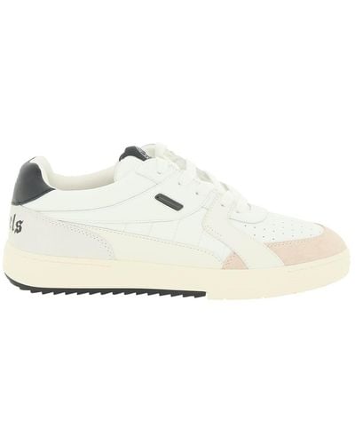 Palm Angels 'palm University' Leather Sneakers - White