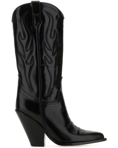 Sonora Boots Leather Santa Fe Boots - Black