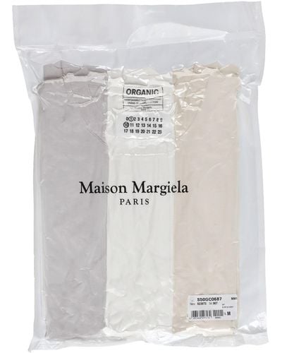 Maison Margiela 3 Pack T-Shirts - White