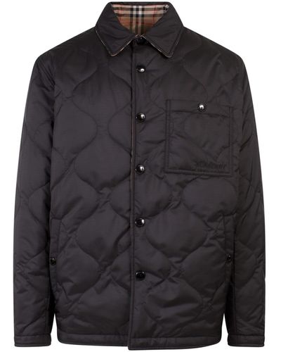 Burberry Check Motif Reversbile Jacket - Black