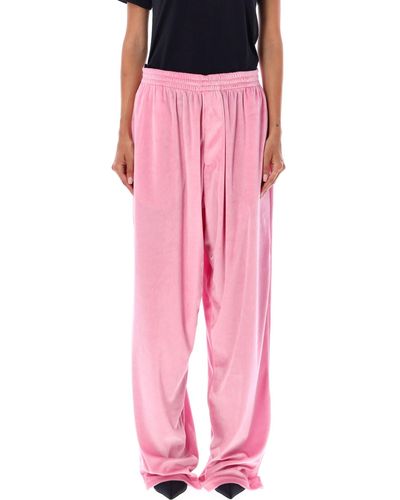 Balenciaga Velvet Baggy Pants - Pink
