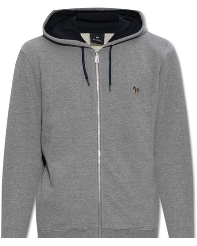 PS by Paul Smith Ps Paul Smith Patched Hoodie - Gray