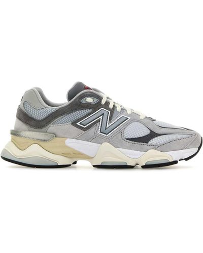 New Balance Mesh And Suede 9060 Trainers - White