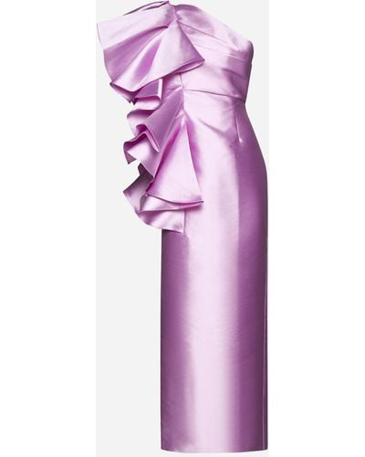 Solace London Barney One-Shoulder Maxi Dress - Purple