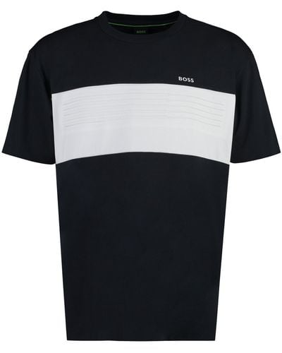 BOSS Cotton Crew-Neck T-Shirt - Black