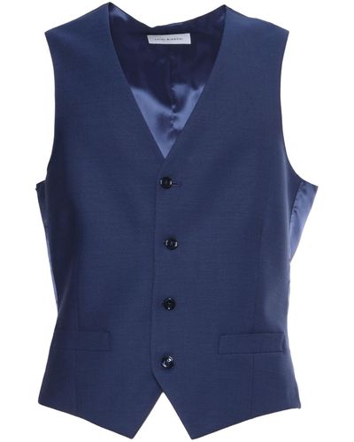 Luigi Bianchi Bright Single-Breasted Vest - Blue