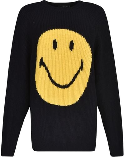 Joshua Sanders Raglan Smiley Sweater - Black
