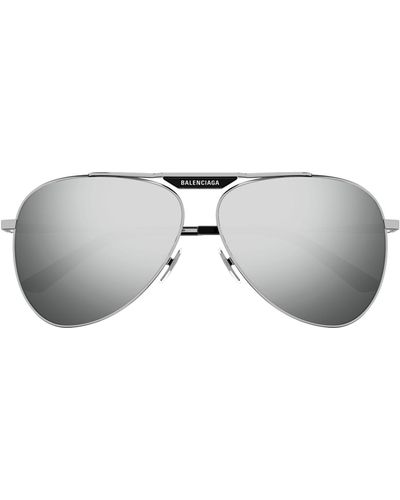 Balenciaga Aviator-framed Sunglasses - Gray