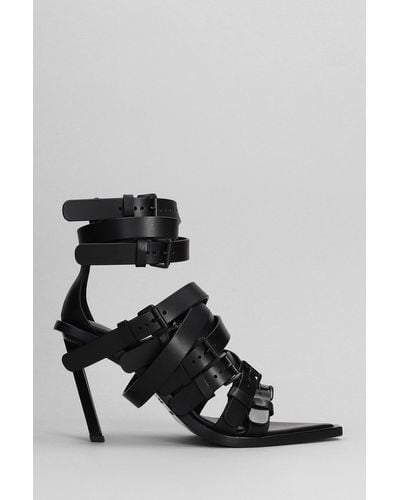 Ann Demeulemeester Sandals In Black Leather