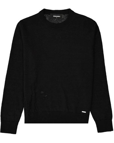 DSquared² Ripped Effect Sweater - Black
