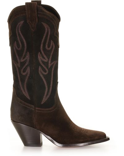 Sonora Boots Santa Fe Cowboy Style Texan Boot - Gray