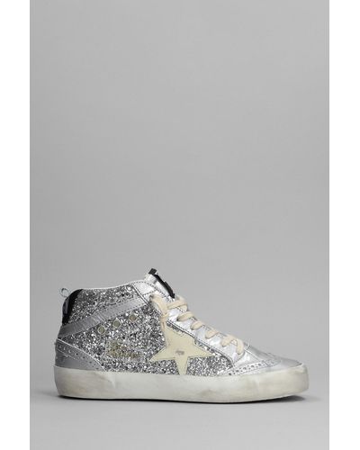 Golden Goose Women's Mid Star Glitter And Metallic-leather Mid-top Sneakers - Multicolor