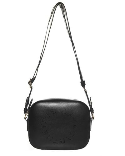 Stella McCartney Logo Vegan Leather Small Camera Bag - Black