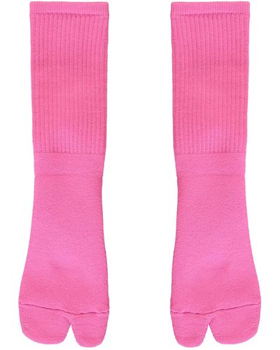 Ambush Cotton Socks With Logo - Pink