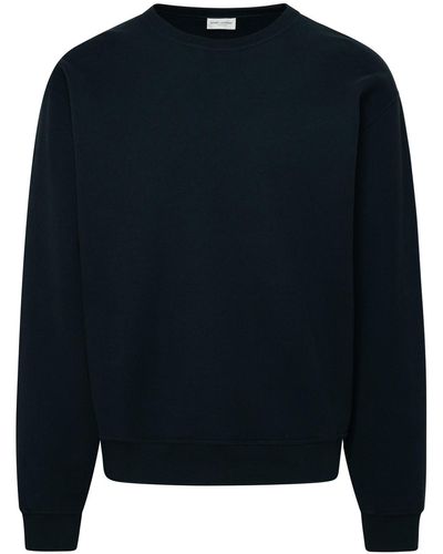 Saint Laurent Blue Cotton Sweatshirt