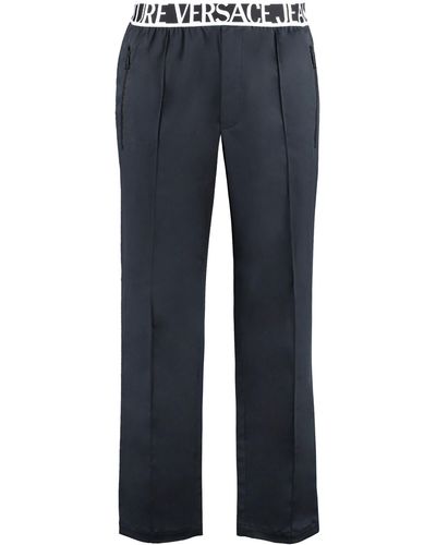 Versace Jeans Couture Stretch Cotton Trousers - Blue