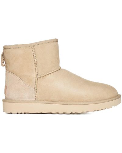 UGG Mini Classic Ii Suede Ankle Boots - Natural