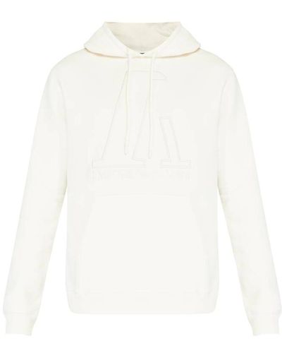 Emporio Armani Logo Hooded Sweatshirt - White