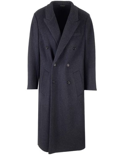 Fendi Long Double-Breasted Coat - Blue