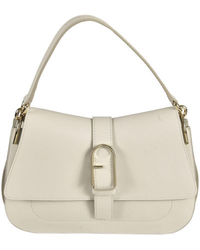 Furla Bucket Flap Shoulder Bag - Natural