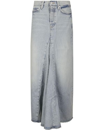 7 For All Mankind Western Maxi Skirt Pricila - Gray