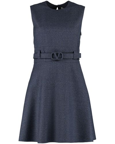 Valentino Virgin Wool Dress - Blue