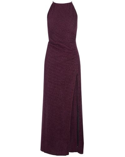 Oséree Aubergine Lumiere Long Dress - Purple