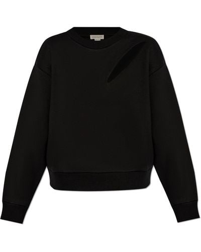 Alexander McQueen Sweatshirt With Logo, - Black