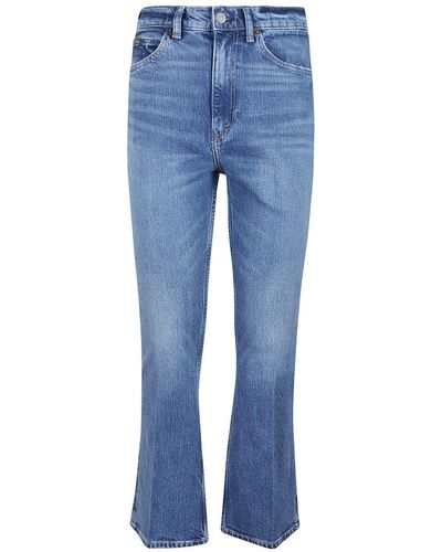 Polo Ralph Lauren Polo Logo-patch Cropped Jeans - Blue