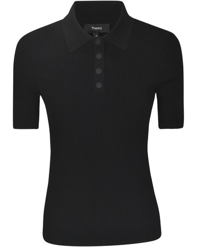 Theory Fitted Polo Shirt - Black