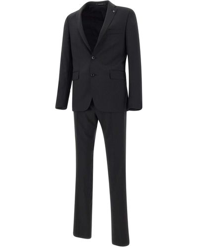Tagliatore Fresh Wool Two-Piece Suit - Black