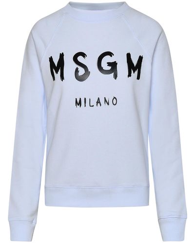 MSGM Cotton Sweatshirt - Blue