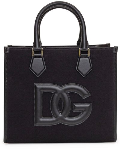 Dolce & Gabbana Shopping Canvas Bag - Black
