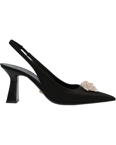 Boutique 9 Black Satin Slingback Heels Size 9 M | eBay