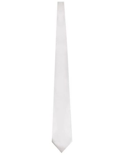 Zegna Silk Satin Tie - White