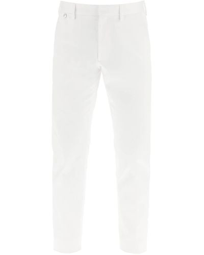 Agnona Cotton Chino Pants - White