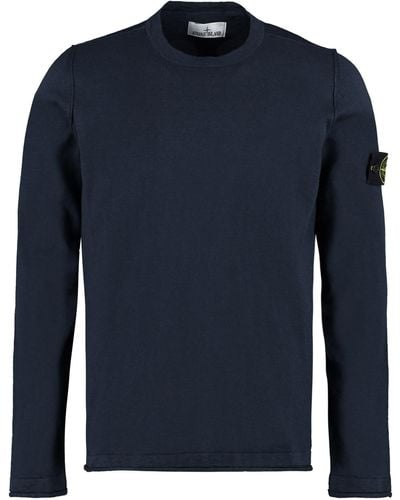 Stone Island Long Sleeve Crew-neck Sweater - Blue