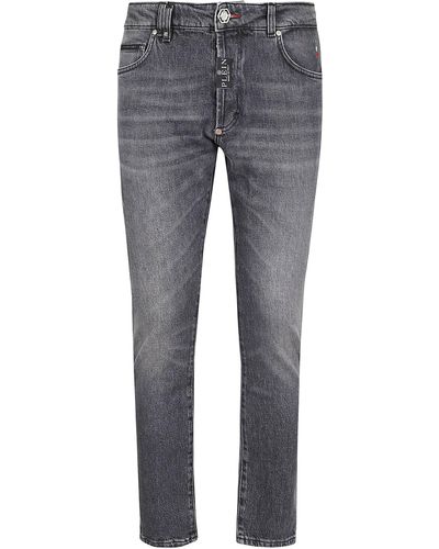 Philipp Plein Denim Trousers Skinny Fit - Grey