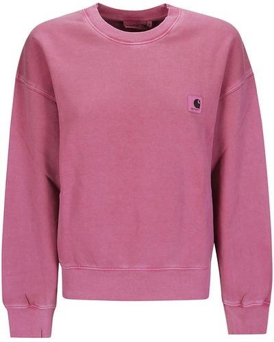 Carhartt W Nelson Sweatshirt Cotton Sweat - Pink