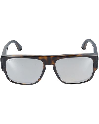 Gucci Rectangle Retro Sunglasses - Grey