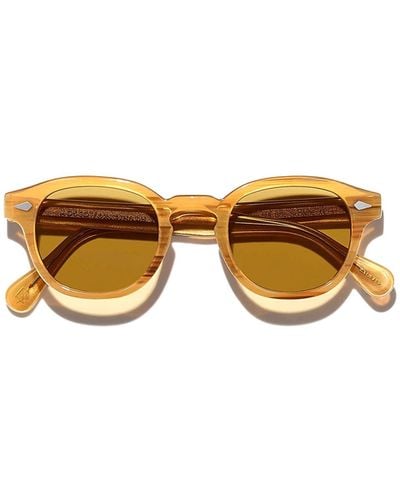 Moscot Lemtosh Sun Blonde (amber) Sunglasses - Metallic