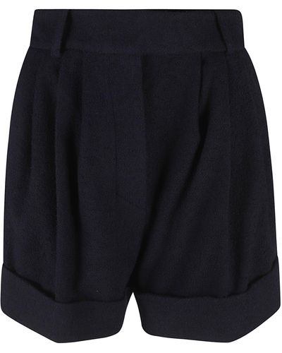 Alexandre Vauthier High Waist Shorts - Blue