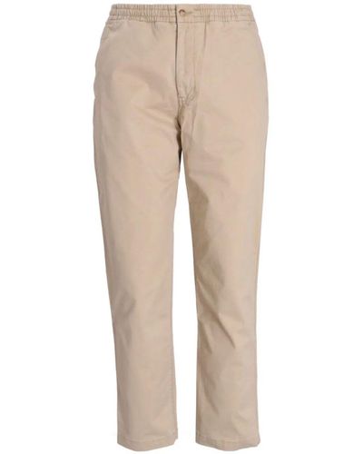 Polo Ralph Lauren Elasticated-waist Straight-leg Trousers - Natural